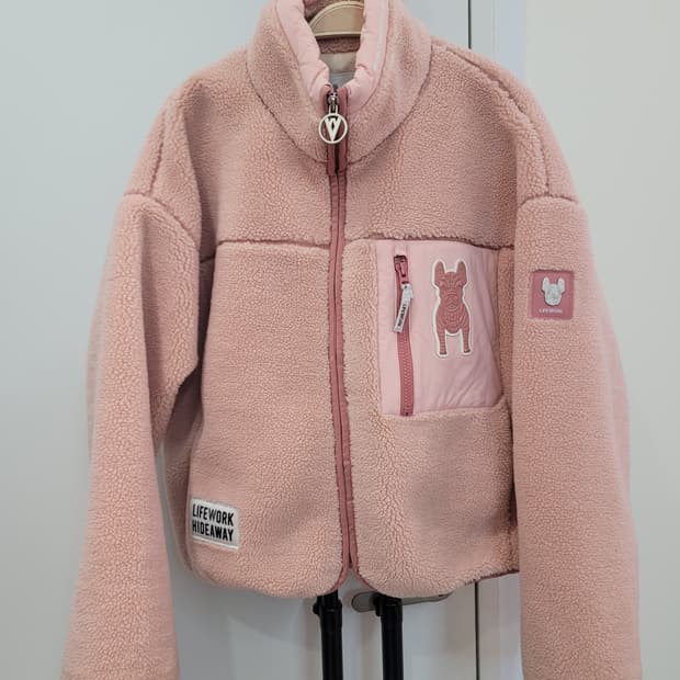 라이프워크 뽀글이 플리스 핑크 점퍼 S사이즈