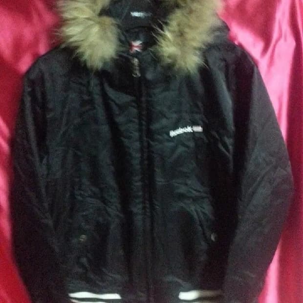 80-90s리복 클래식 올드스쿨 털후드 야상 얇은 패딩 점퍼 자켓 100