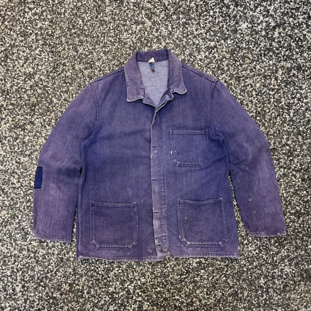 60s 빈티지 프렌치 워크 자켓 (M) 