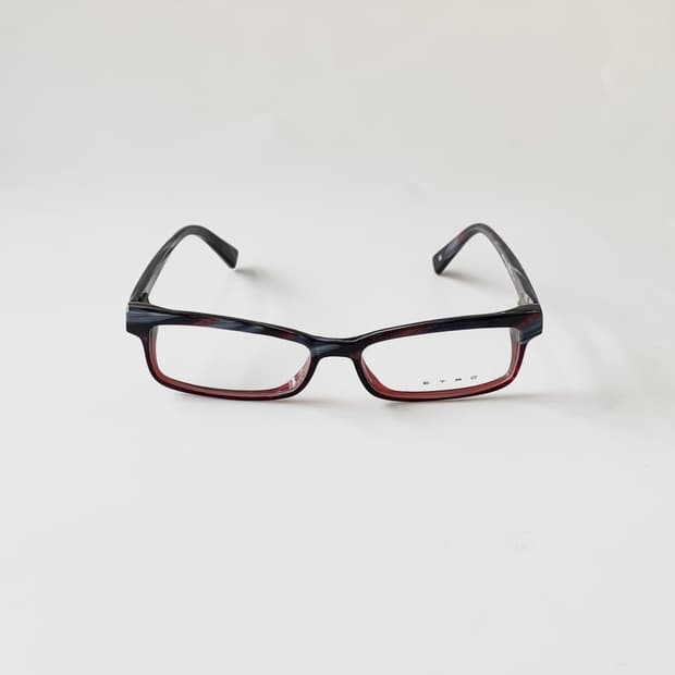 855 에트로 데드스탁 빈티지 슬림 사각 뿔테 멀티컬러 픽키안경