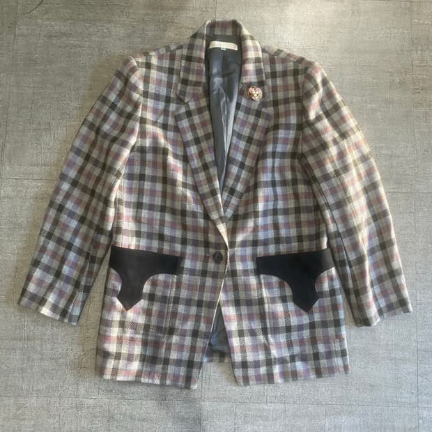 일본빈티지 Mcc 올드스쿨아메카지 복고풍 혁오 블레이저배색자캣
