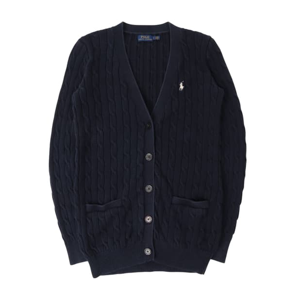 폴로 랄프로렌 네이비 케이블 니트 가디건