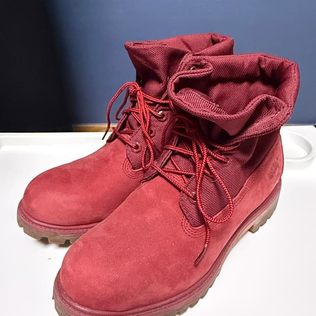 팀버랜드 롤탑 부츠 버건디