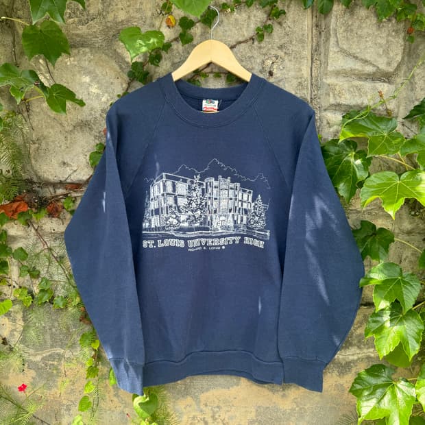 90s fruit of the loom 50/50 프린팅 맨투맨 스웻셔츠