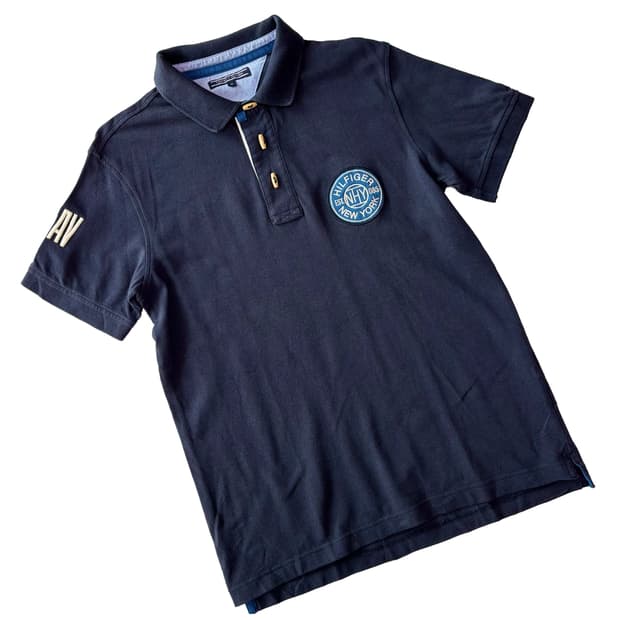 타미힐피거 뉴욕 패치 네이비 카라티