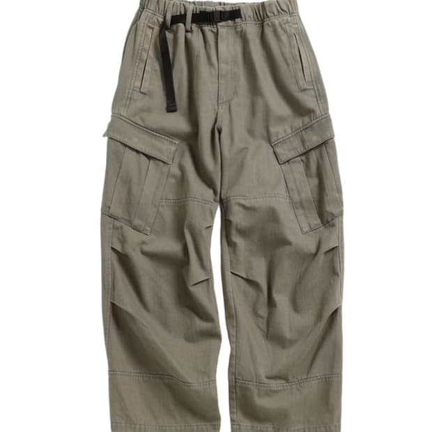 해칭룸 밀 팬츠 워시드 올리브 (2)