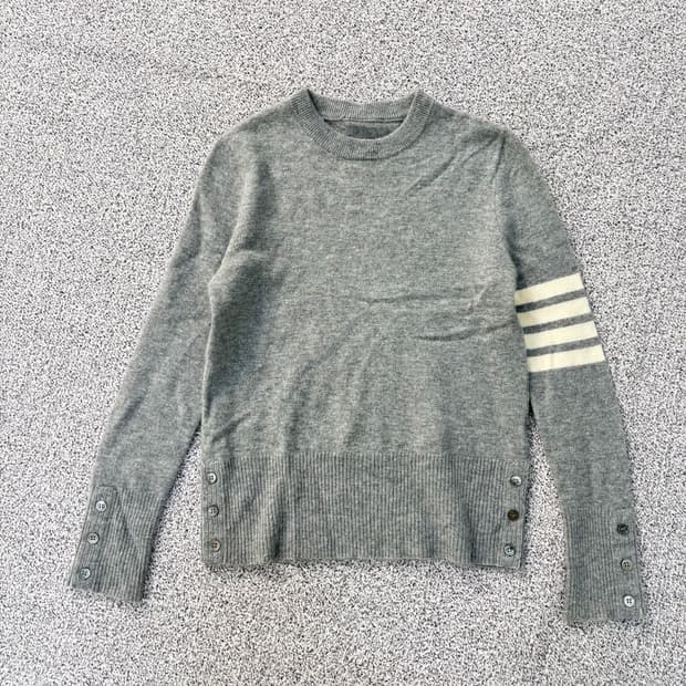 S 고급 캐시미어 완장 긴팔 니트 0305J