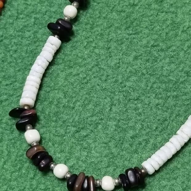 빈티지 돌멩이 목걸이