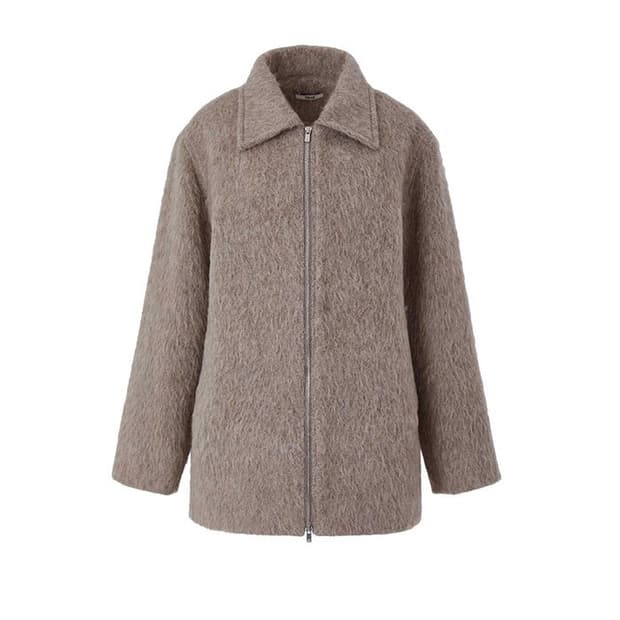 Teak 티크 울 짚업 코트 M