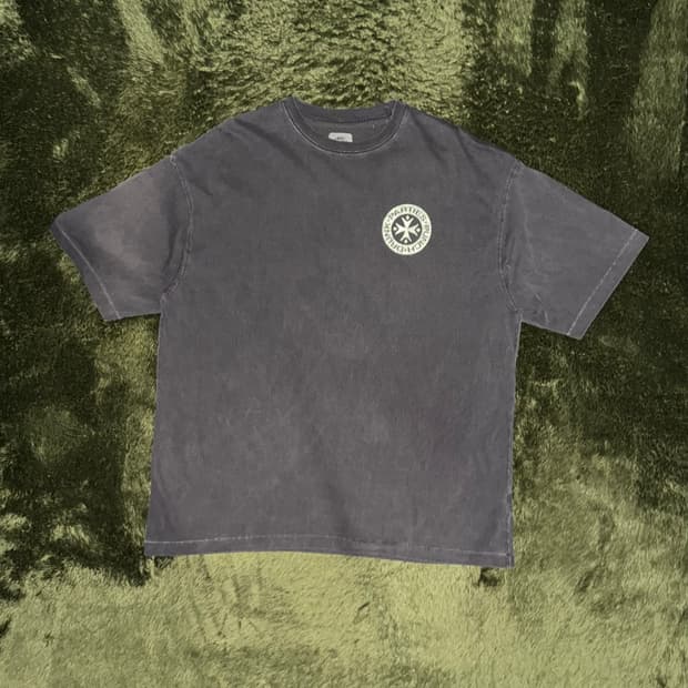 [3] 펀치드렁크파티즈 헐트 로고 가먼트 다잉 싱글스티치 티셔츠