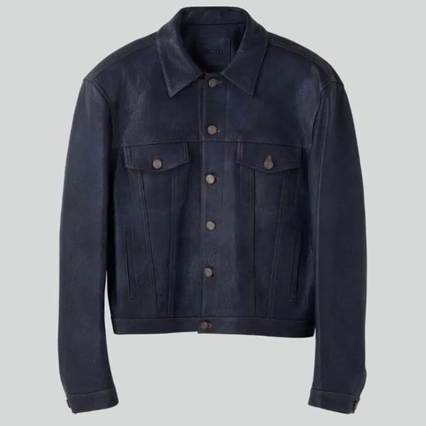 [구매글](S) 렉토 빈티지 이펙트 데님레더 트러커