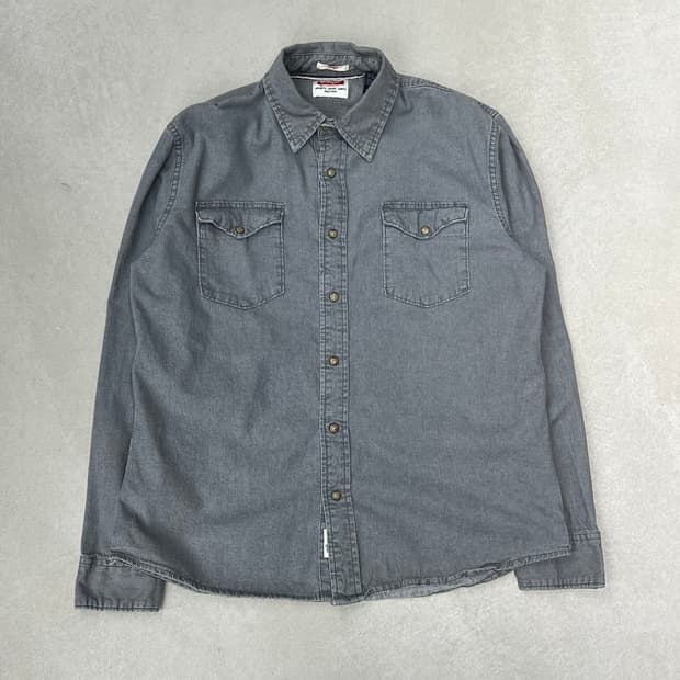 랭글러 그레이 데님셔츠 s09042