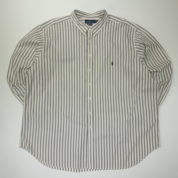 CL504 4XLT 폴로 00s 코튼 올드스쿨 네이비 스트라이프 셔츠