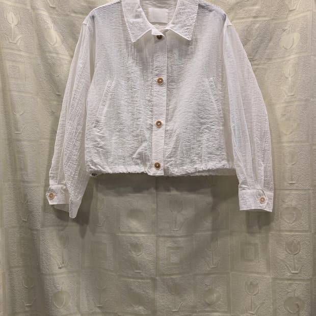 거의새거) 이데 Idée 크롭 화이트 자켓  프리사이즈