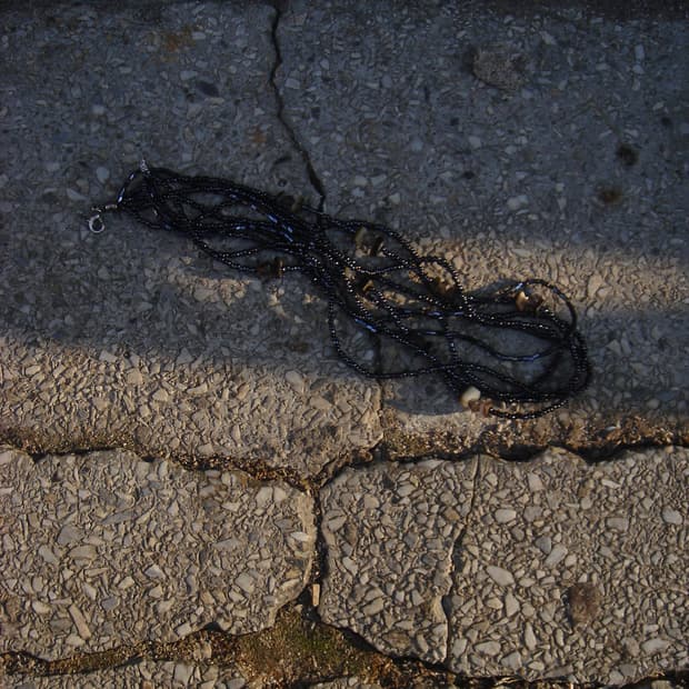 Midnight Navy Five-Strand Beaded Necklac