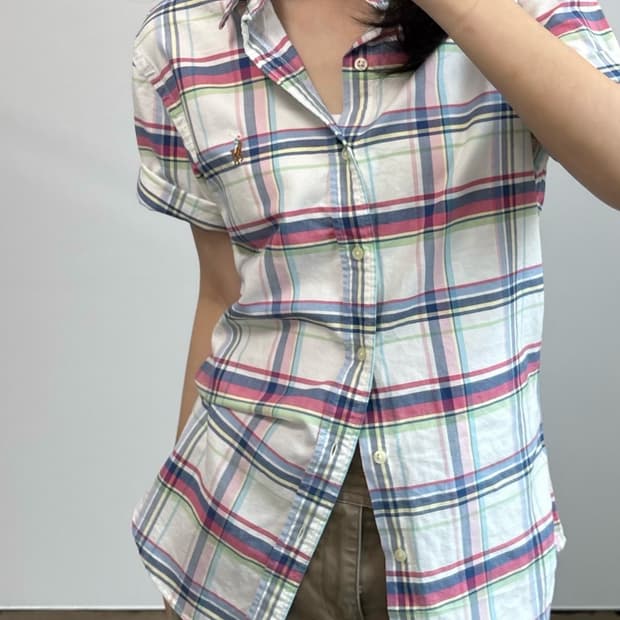 폴로 랄프로렌 체크 반팔 셔츠