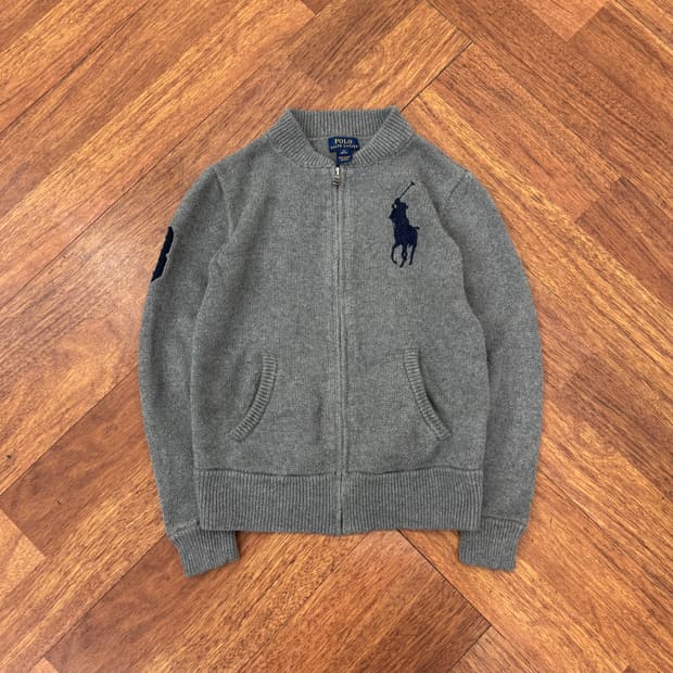 여성용 44 폴로 랄프로렌 빅포니 니트 집업