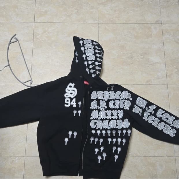 슈프림 리그 챔스 후드집업