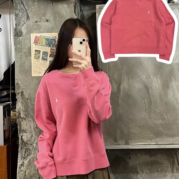 폴로 랄프로렌 맨투맨 핑크 L #csz983