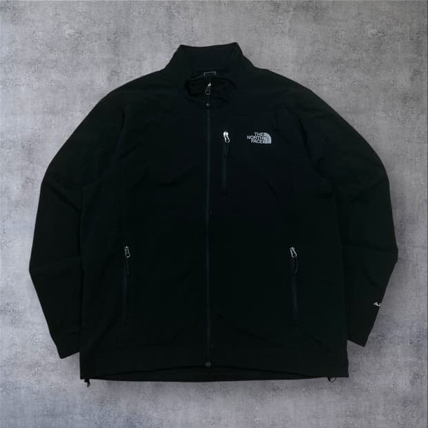 노스페이스 스몰 로고 블랙 트랙 자켓