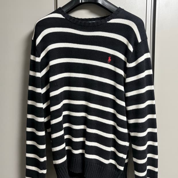 폴로 스트라이프 니트