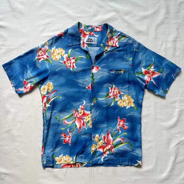 Hilo Hattie 플로럴 하와이안 셔츠 XL USA made