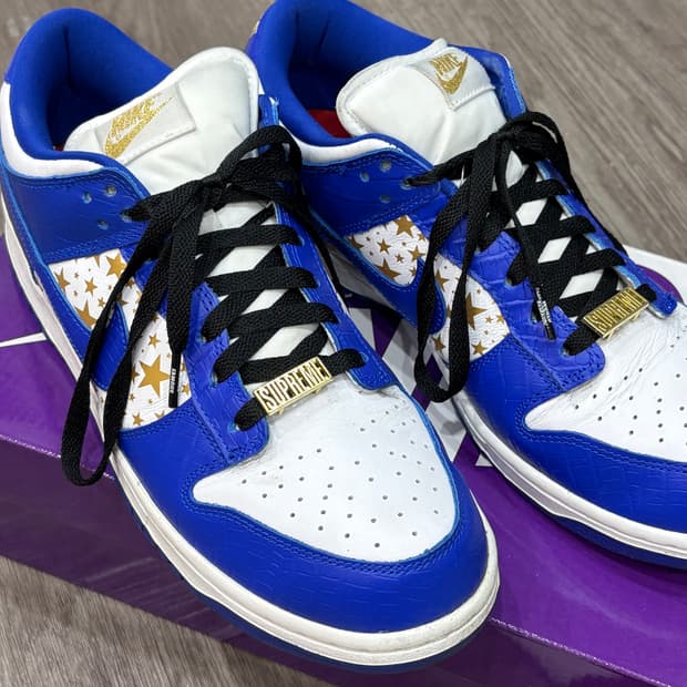 (270) 슈프림 x 나이키 덩크 로우 블루