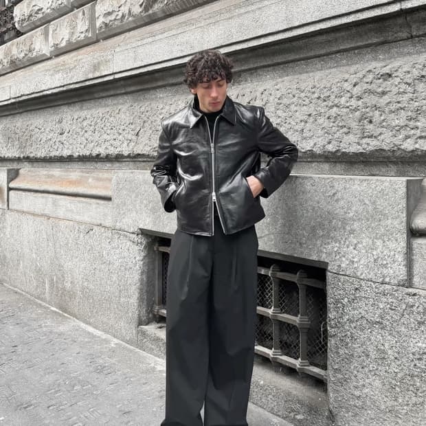 (25ss) our legacy mini leather jacket 