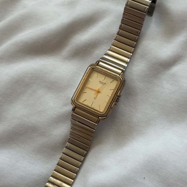 vintage jagaar quartz metal watch