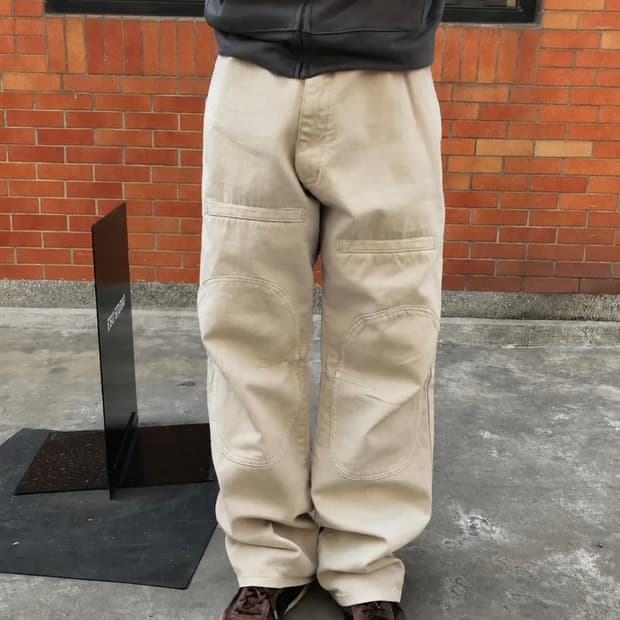르아르 사이드 지퍼 워시드 카고 팬츠 M