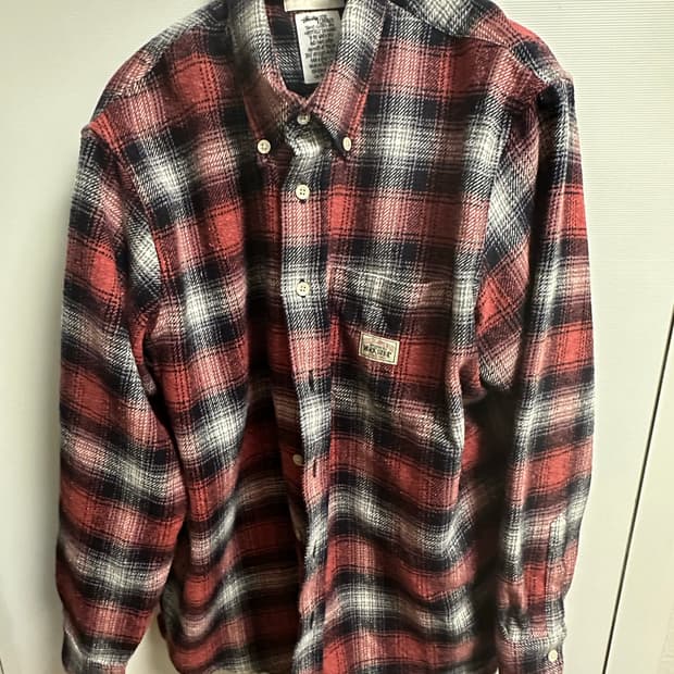 스투시 x 아워레가시 워크샵 체크셔츠