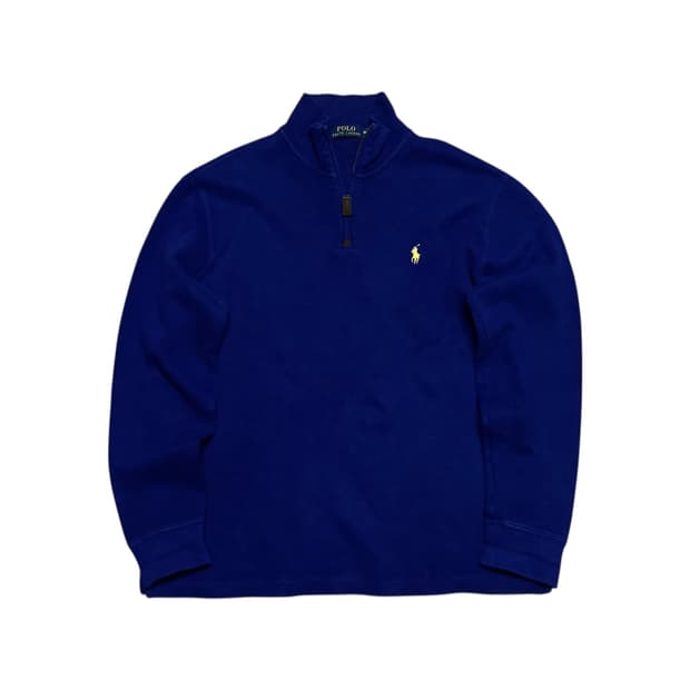 100 폴로 랄프로렌 반집업 블루 니트 