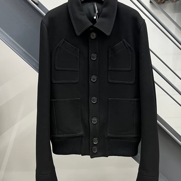 디올옴므 06AW 멀티포켓 울 블루종 자켓