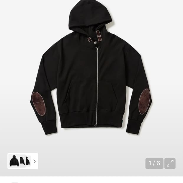 카락터 후드집업 Writer hooded zip-up / Black 01