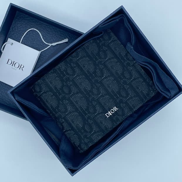 [ 풀구성 / 새상품 ] 정품 디올 오블리크 반지갑 블랙