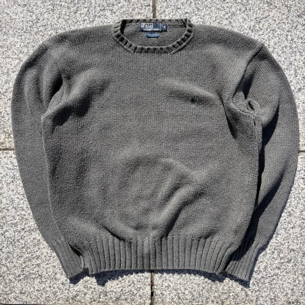 90s 폴로 니트 차콜