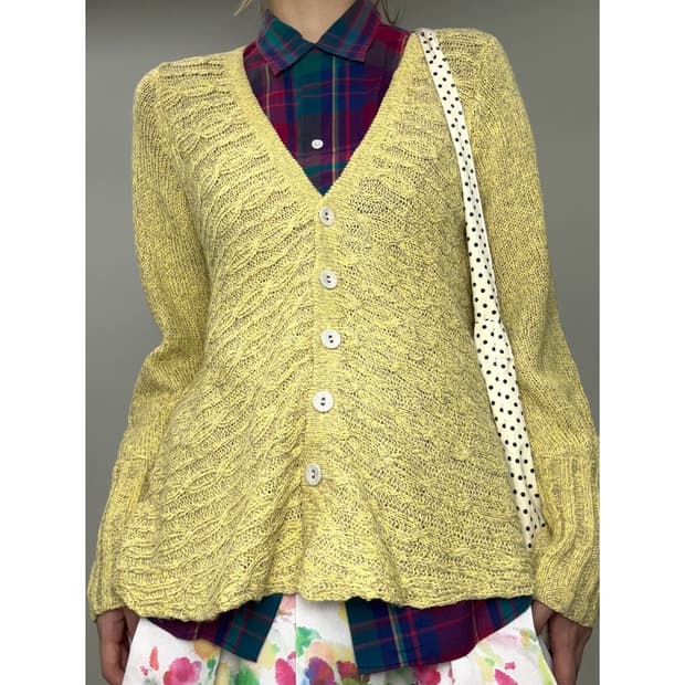 빈티지 린넨 가디건