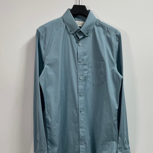 (새상품) 구찌 유니폼 스카이블루 셔츠 (on.464)  - Price 