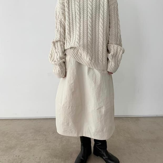 애프터먼데이 패딩 스커트