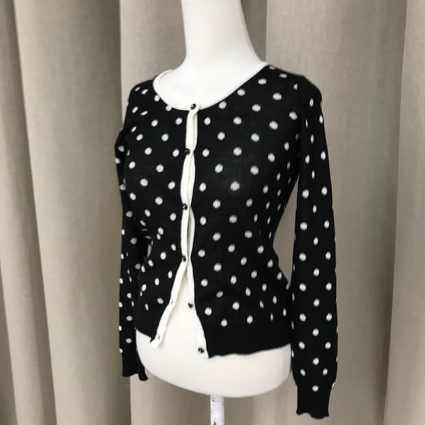 Cecil McBee polka dot cardigan