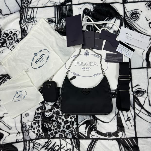 풀구성)프라다 리에디션 2005 리나일론 호보백