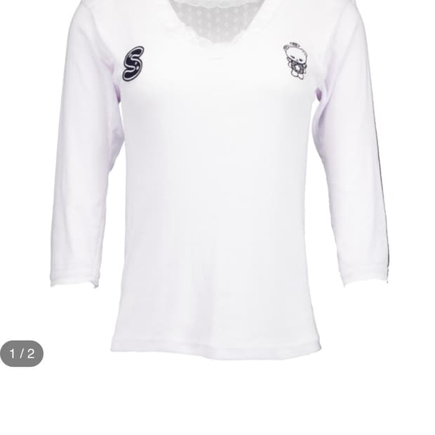 샬롬 버디 레이스 탑 화이트