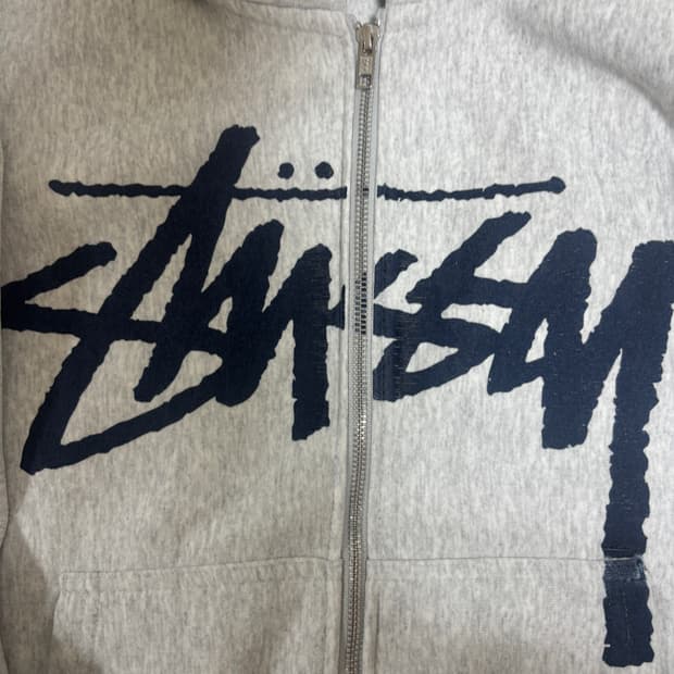 스투시 스탁로고 후드집업m