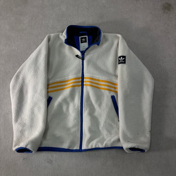 100 아디다스 셰르파 양털 플리스 집업