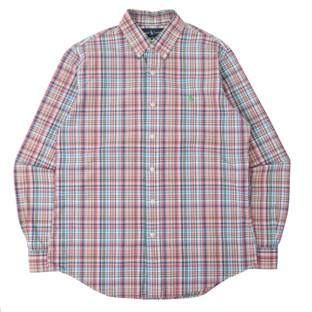 폴로 랄프로렌 멀티컬러 체크 커스텀핏 셔츠