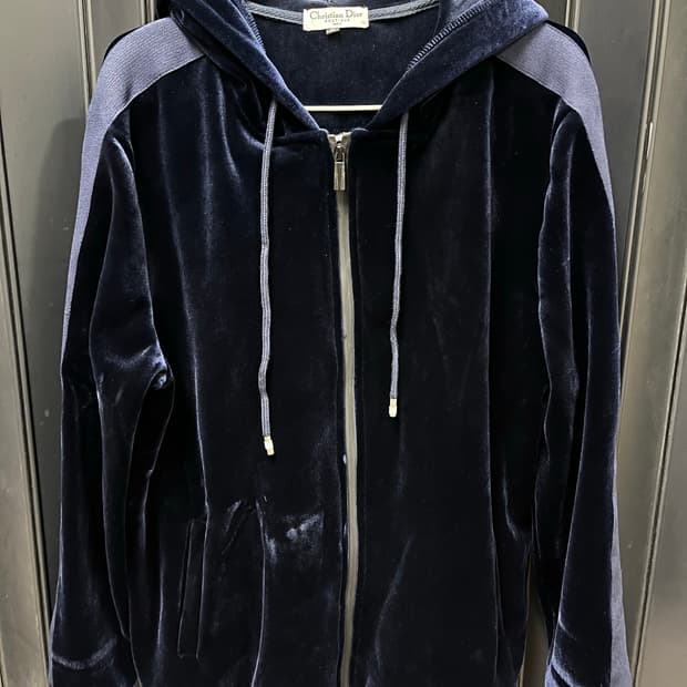 디올 네이비 벨벳 트레이닝복 셋업