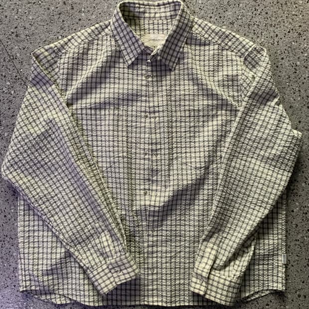 개더레이지 빈티지 워시드 체크 셔츠