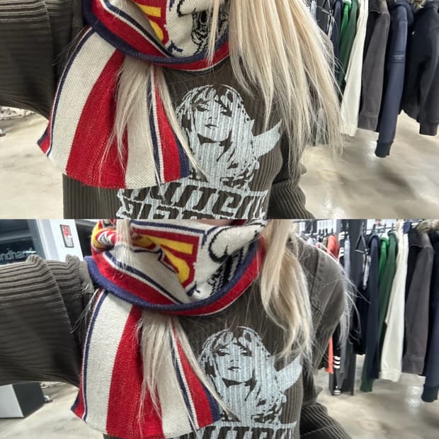 히스테릭 글래머 로고 머플러