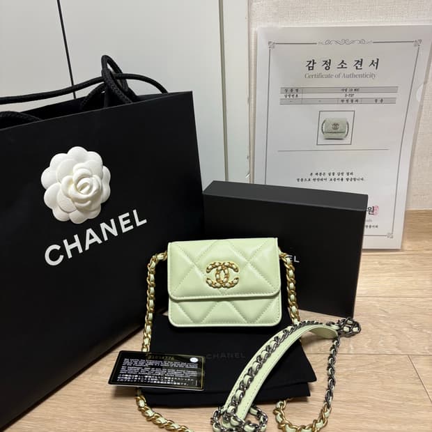 31번대 샤넬 19 램스킨 미니 플랩 크로스백