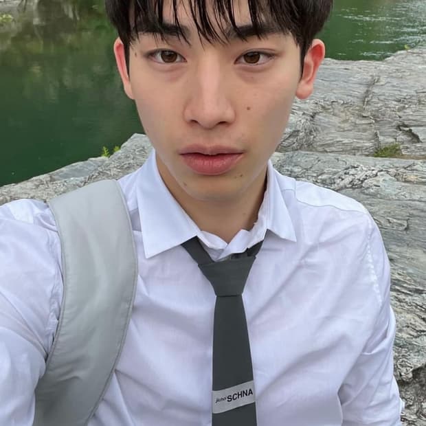 Jichoi 지초이 슈나 넥타이 002 그레이 새상품